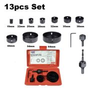 Holesaw Kit Set 13 Pcs – Mata Bor untuk Kayu, Pipa PVC & Gypsum