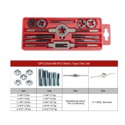 Tap Die Set 12 Pcs Hand Threading Tool Set Snai Senai Baut Ulir Manual Lengkap - Image 3