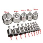 Diamond Hole Saw Cutter Bit Set 15 PCS Mata Bor Kaca Granit Keramik Universal