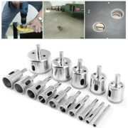 Diamond Hole Saw Cutter Bit Set 15 PCS Mata Bor Kaca Granit Keramik Universal - Image 3