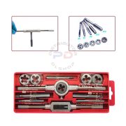 Tap Die Set 12 Pcs Hand Threading Tool Set Snai Senai Baut Ulir Manual Lengkap