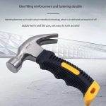 Palu Kambing Mini 8 Oz Gagang Karet Fiber Claw Hammer Serbaguna