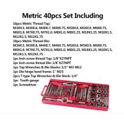Tap & Die Set 40 PCS Hand Tool Pembuat Drat Ulir Baut Snai Senai Lengkap - Image 2