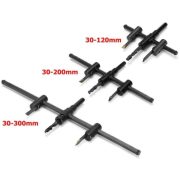 Kepala Mata Bor Papan Kayu Adjustable Circle Hole Saw Jangka Cutter - Image 2