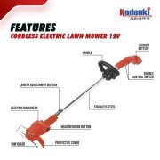 Cordless Grass Trimmer 12V Mesin Potong Rumput Baterai Tanpa Kabel Portable - Image 2