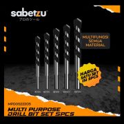Mata Bor Set 5 PCS Multi Fungsi untuk Beton Granit Besi Kayu Kaca Drill Bit Universal