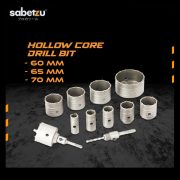 Hollow Core Drill Bit SDS Adaptor 60mm 65mm 70mm Kepala Mata Bor Beton Core Cutter