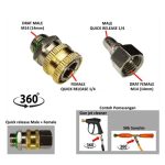 Nepel Kopler Swivel Quick Release Kompresor Air Angin Steam Gun Connector Universal