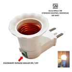 Fitting Lampu E27 Steker Colokan Dinding Fiting Lampu Tembok Socket Universal