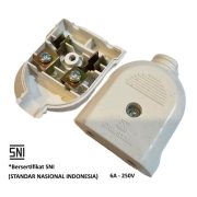 Contra Steker Listrik Kepala Colokan Kontra Gepeng Female Socket Cewe Universal