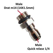 Adaptor Nepel Quick Release M14, 1/4, G1/4 – Konektor Male Female - Image 3