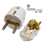Steker Listrik Bulat Arde Model Broco – Colokan Male 2 Pin Ground