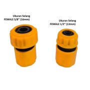 Konektor Selang Air Quick Release 1/2, 3/8, 5/8, 3/4 Inch – Adaptor Keran Male Female - Image 4