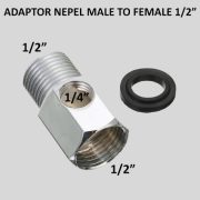 Fitting Konektor Ball Valve 1/2 ke 1/4 Selang – Stop Kran RO Filter - Image 3