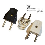 Steker Adaptor Listrik Gepeng Male Kepala Colokan Cowo Universal 2 Pin