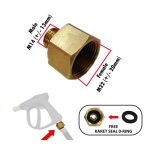 Adaptor Konverter Nepel Female M22 ke Male M14 Gun Jet Cleaner Pressure Washer
