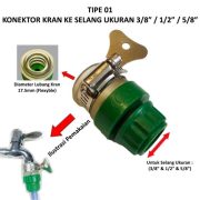 Adaptor Konektor Selang Air Quick Release 1/2–3/4 Inch untuk Keran - Image 2