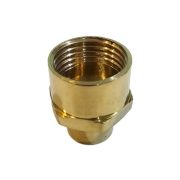 Double Nipple Adapter 1/4 to 1/2 Inch Kuningan Nepel Drat Luar Dalam Brass Fitting - Image 2