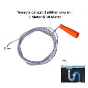 Flexible Drain Cleaner Kawat Anti Sumbat 5m 10m Pembersih Saluran Pipa Kloset Wastafel Mampet