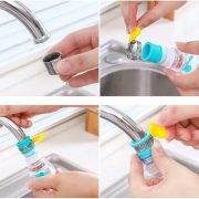 Filter Keran Air Batu Ion Fleksibel 360 Derajat Penyambung Kran Dapur Anti Splash Hemat Air - Image 5