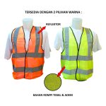 Safety Vest Reflektif 4 Line Rompi Keselamatan Scotlight Polyester Jaring Tebal All Size