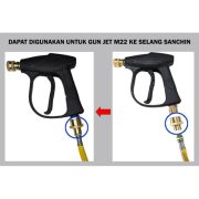 Adaptor Nepel M14 Female ke M22 – Konektor Jet Cleaner ke Selang Sanchin - Image 3