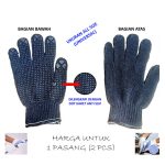 Safety Glove Rajut Hitam Bintik Dot Anti Slip Sarung Tangan Kerja Tebal Serbaguna