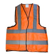 Safety Vest Reflektif 4 Line Rompi Keselamatan Scotlight Polyester Jaring Tebal All Size - Image 2