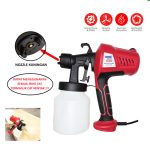 Electric Spray Gun Mesin Semprot Cat Minyak Air Kayu Besi Furniture Nozzle Kuningan