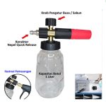 Snow Foam Lance 1L Tabung Sabun Salju High Pressure Quick Release 1/4 Inch Jet Cleaner Cuci Mobil Motor